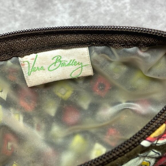 Vera Bradley Puccini Small Cosmetic/Makeup/Toiletry Lined Bag Zip Closure - Picture 7 of 9
